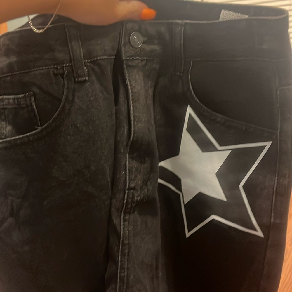 Wide legged black pants size L